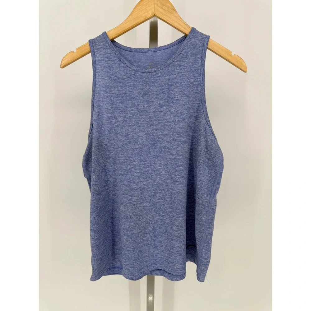 Nike Dri-FIT Tank Top Womens Blue Athletic Sleeveless Workout Shirt‎